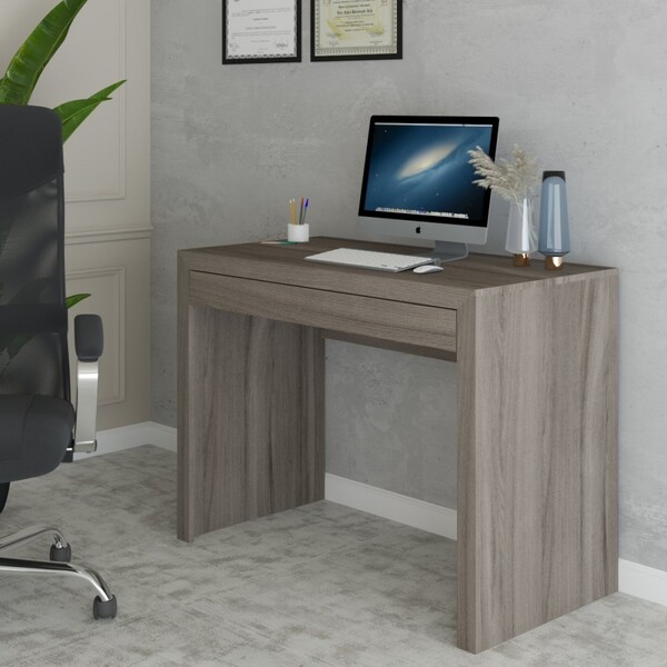 Mesa Escrivaninha 1 Gaveta Home Office Carvalho - Panorama Mó