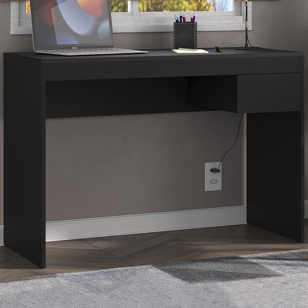 Mesa Escrivaninha 1 Gaveta Preto 600090 Manfroi Leroy Merlin