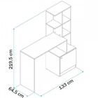 Mesa Escrivaninha 1 Porta 5 Nichos Castanho/branco - Pnr Móve