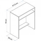 Mesa Escrivaninha 1 Prateleira Branco - Pnr Móveis