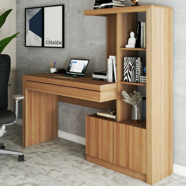 Mesa Escrivaninha 2  Portas 1 Gaveta Para Computador Homework