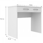 Mesa Escrivaninha 2 Gavetas Branco 400102 - Vbf Móveis