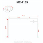 Mesa Escrivaninha 2 Gavetas Branco Me4165 - Tecno Mobili