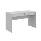 Mesa Escrivaninha 2 Gavetas Home Office Escritório Cinza
