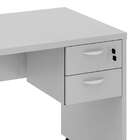 Mesa Escrivaninha 2 Gavetas Home Office Escritório Cinza
