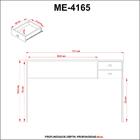 Mesa Escrivaninha 2 Gavetas Nogal/preto Me4165 - Tecno Mobili