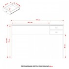 Mesa Escrivaninha 2 Gavetas Nogal/preto Me4165 - Tecno Mobili