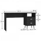 Mesa Escrivaninha 2 Gavetas Onix Tx Ho-2982 - Hecol Móveis