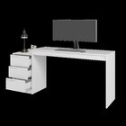 Mesa Escrivaninha 3 Gavetas Branco