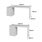 Mesa Escrivaninha 3 Gavetas Branco