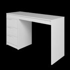 Mesa Escrivaninha 3 Gavetas Branco