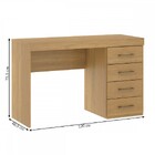 Mesa Escrivaninha 4 Gavetas Carvalho Dakar 711 - Soluzione