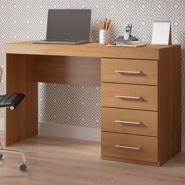 Mesa Escrivaninha 4 Gavetas Carvalho Dakar 711 - Soluzione