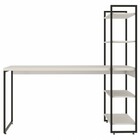 Mesa Escrivaninha 4 Prateleiras Branco Chess/preto 14907 - Co