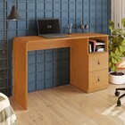 Mesa Escrivaninha  Alice Candian 2 Gavetas Cinamomo - Jcm Móv