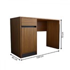 Mesa Escrivaninha Alune 1 Porta 1 Gaveta Freijó/grafite - Pan