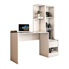 Mesa Escrivaninha Alune Com Estante 1 Porta 1 Gaveta Branco -