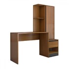 Mesa Escrivaninha Alune Com Estante 1 Porta 1 Gaveta Freijó/g