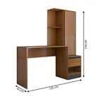 Mesa Escrivaninha Alune Com Estante 1 Porta 1 Gaveta Freijó/g