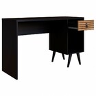 Mesa Escrivaninha Amber 1 Gaveta Preto Brise - Genialflex