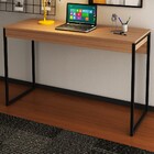 Mesa Escrivaninha Amendoa/preto Me4160 - Tecno Mobili