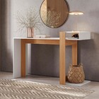 Mesa Escrivaninha Aparador Versa Home Freijó/branco - Telasul