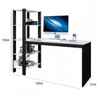 Mesa Escrivaninha Artemis 4 Prateleiras Preto/branco - Art Pa