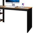 Mesa Escrivaninha Artemis 4 Prateleiras Preto/canela Rústico