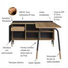 Mesa Escrivaninha Balcão Credenza 1 Gav Home Office Flexus 1