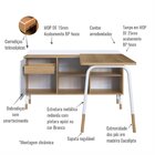 Mesa Escrivaninha Balcão Credenza 1 Gav Home Office Flexus 1
