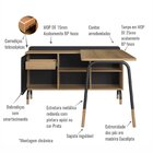 Mesa Escrivaninha Balcão Credenza 1 Gav Home Office Flexus 1