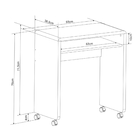 Mesa Escrivaninha Branca Smile 68cm