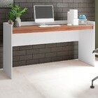 Mesa Escrivaninha Branco/castanho Bc 88 - Brv Móveis