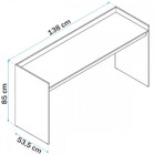 Mesa Escrivaninha Branco/castanho Bc 88 - Brv Móveis