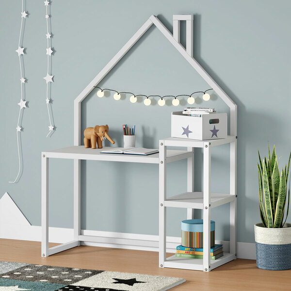 Mesa Escrivaninha Branco Infantil Madeira Montessori 3 Pratel