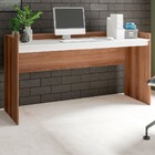 Mesa Escrivaninha Castanho/branco - Pnr Móveis