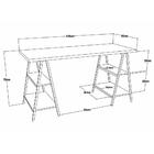 Mesa Escrivaninha Cavalete 135cm Branco Chess