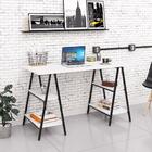 Mesa Escrivaninha Cavalete 135cm Branco Chess