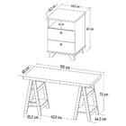 Mesa Escrivaninha Cavalete 135cm E Gaveteiro 2 Gavetas May A0