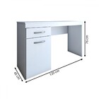 Mesa Escrivaninha Classic 1 Porta 1 Gaveta Branco - Panorama