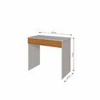 Mesa Escrivaninha Com 1 Gaveta Sevilha Branco Com Amadeirado