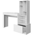 Mesa Escrivaninha Com Armário Lateral 1 Gaveta 149cm Lion B03