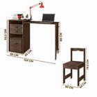 Mesa Escrivaninha Com Cadeira Chocolate Office Framar