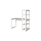 Mesa Escrivaninha Com Estante E 4 Prateleiras Licce Branco