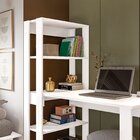 Mesa Escrivaninha Com Estante E 4 Prateleiras Licce Branco