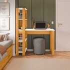 Mesa Escrivaninha Com Estante E Licce 4 Prateleiras 120cm Bra