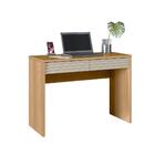 Mesa Escrivaninha Com Gavetas Ripadas Carvalho Off White Conc