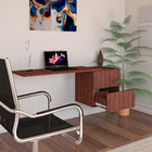 Mesa Escrivaninha Com Gaveteiro Elegante Pratico Organizador