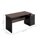 Mesa Escrivaninha Com Gaveteiro Freijo Preto