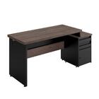 Mesa Escrivaninha Com Gaveteiro Freijo Preto